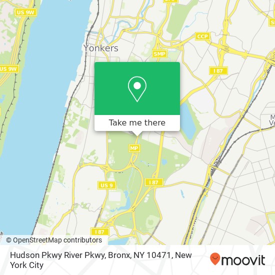 Mapa de Hudson Pkwy River Pkwy, Bronx, NY 10471
