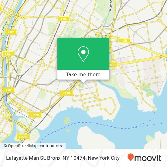 Lafayette Man St, Bronx, NY 10474 map