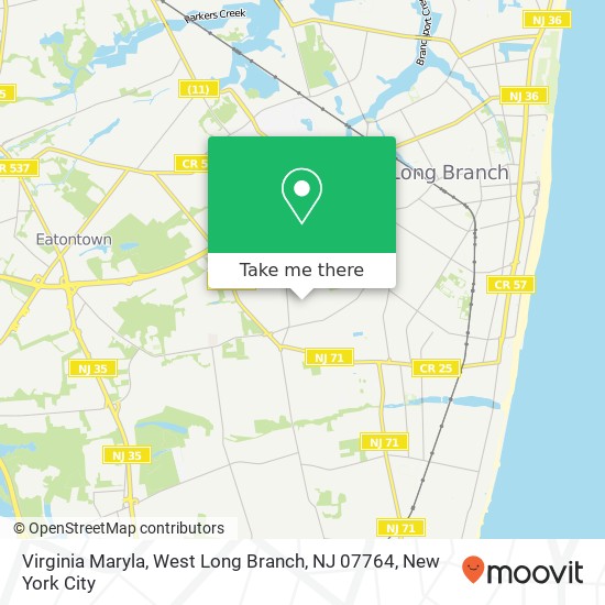 Virginia Maryla, West Long Branch, NJ 07764 map