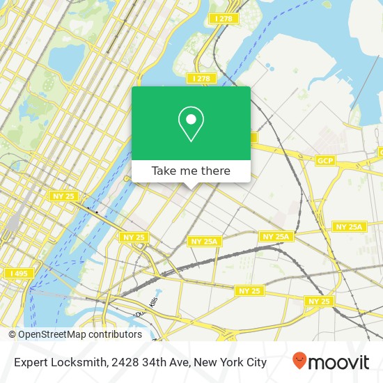 Mapa de Expert Locksmith, 2428 34th Ave