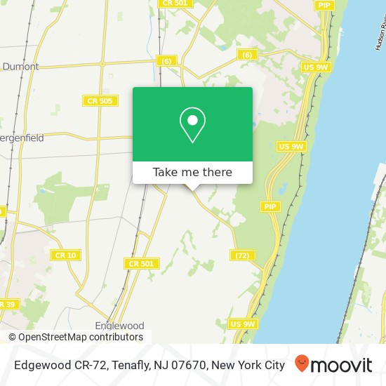 Mapa de Edgewood CR-72, Tenafly, NJ 07670