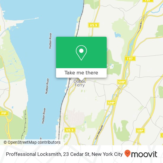 Proffessional Locksmith, 23 Cedar St map