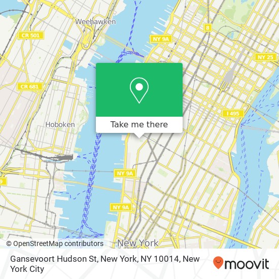 Mapa de Gansevoort Hudson St, New York, NY 10014