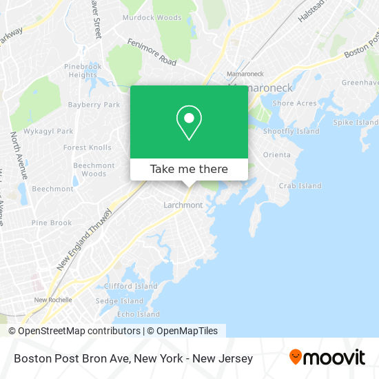 Mapa de Boston Post Bron Ave