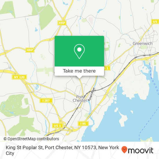 King St Poplar St, Port Chester, NY 10573 map