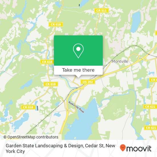 Mapa de Garden State Landscaping & Design, Cedar St