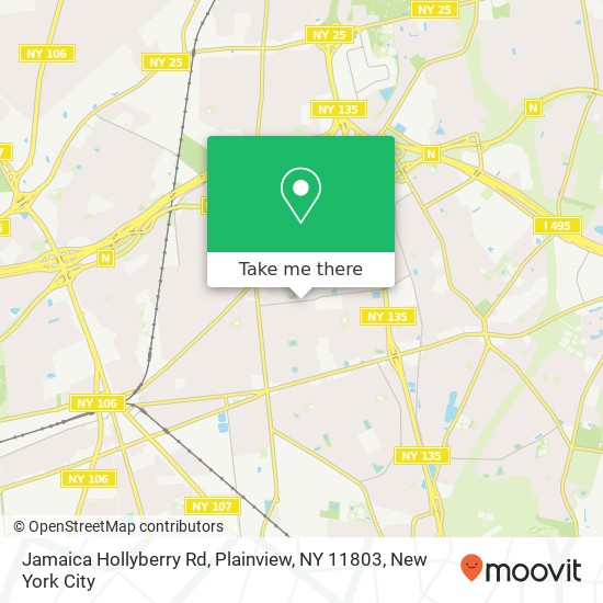 Mapa de Jamaica Hollyberry Rd, Plainview, NY 11803