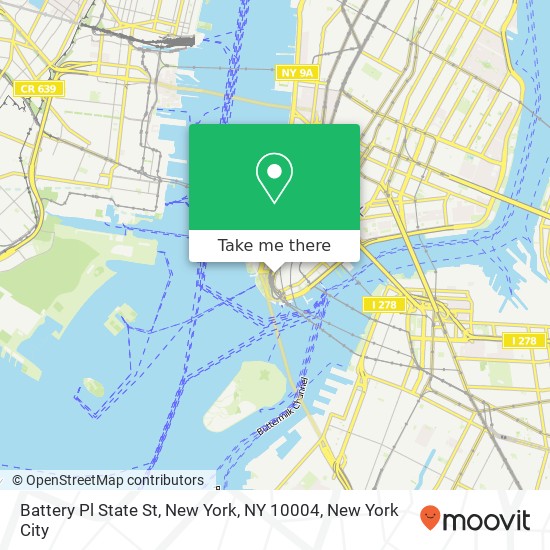 Battery Pl State St, New York, NY 10004 map