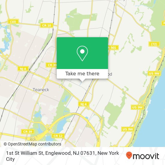 1st St William St, Englewood, NJ 07631 map