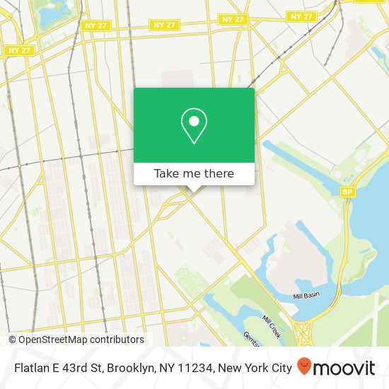 Mapa de Flatlan E 43rd St, Brooklyn, NY 11234