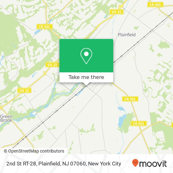 Mapa de 2nd St RT-28, Plainfield, NJ 07060