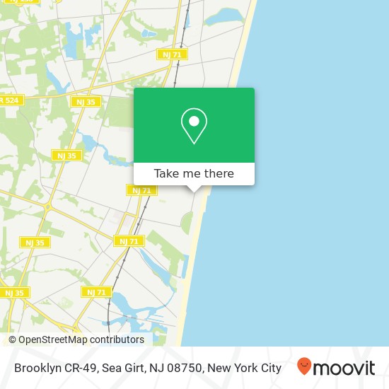 Mapa de Brooklyn CR-49, Sea Girt, NJ 08750