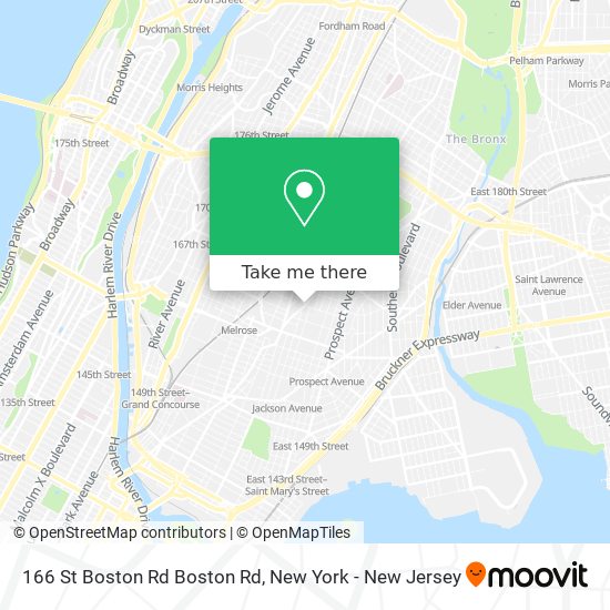 Mapa de 166 St Boston Rd Boston Rd