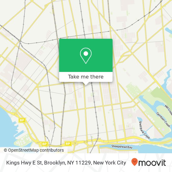 Kings Hwy E St, Brooklyn, NY 11229 map