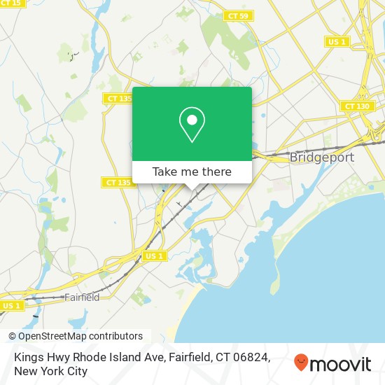 Mapa de Kings Hwy Rhode Island Ave, Fairfield, CT 06824