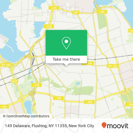 Mapa de 149 Delaware, Flushing, NY 11355