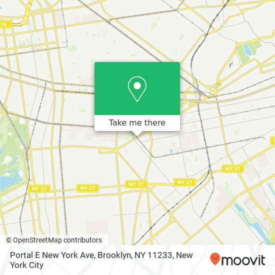 Portal E New York Ave, Brooklyn, NY 11233 map