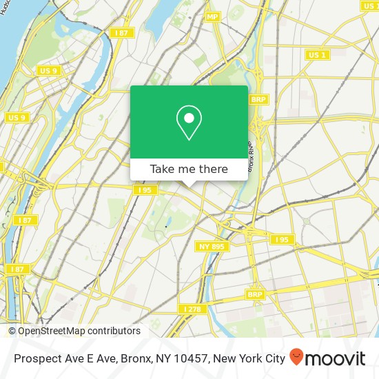 Prospect Ave E Ave, Bronx, NY 10457 map