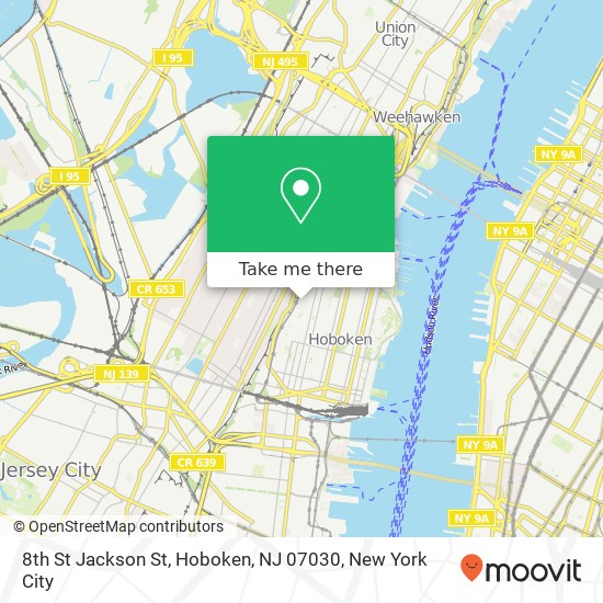 8th St Jackson St, Hoboken, NJ 07030 map