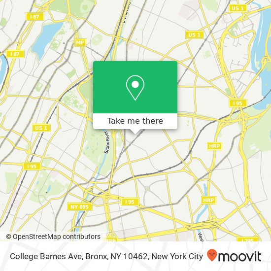 Mapa de College Barnes Ave, Bronx, NY 10462