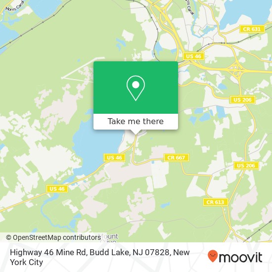 Highway 46 Mine Rd, Budd Lake, NJ 07828 map