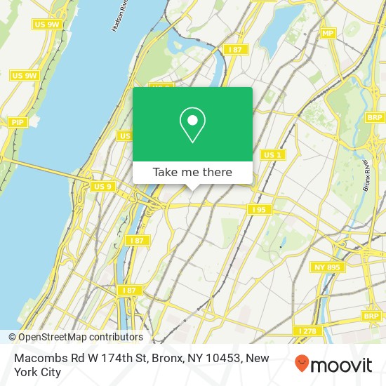 Macombs Rd W 174th St, Bronx, NY 10453 map