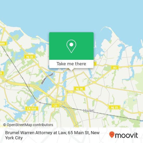 Mapa de Brumel Warren Attorney at Law, 65 Main St