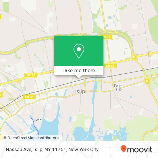 Nassau Ave, Islip, NY 11751 map