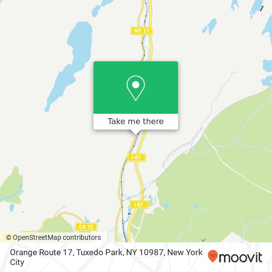 Orange Route 17, Tuxedo Park, NY 10987 map
