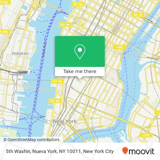 Mapa de 5th Washin, Nueva York, NY 10011