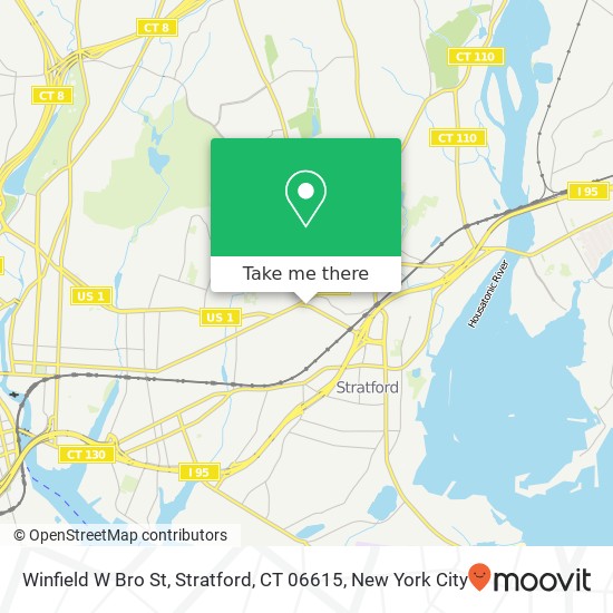 Mapa de Winfield W Bro St, Stratford, CT 06615