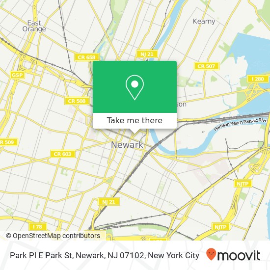 Park Pl E Park St, Newark, NJ 07102 map
