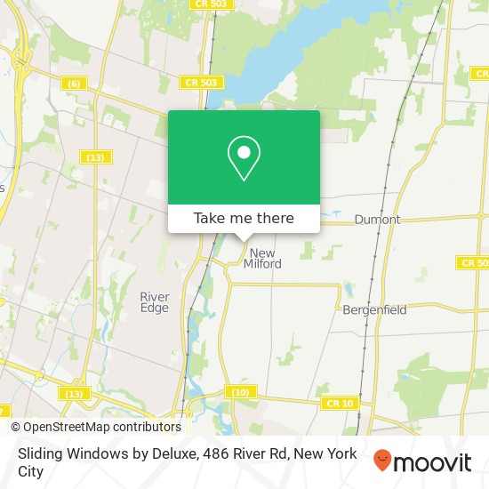 Mapa de Sliding Windows by Deluxe, 486 River Rd
