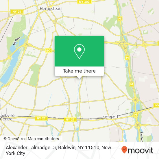 Mapa de Alexander Talmadge Dr, Baldwin, NY 11510