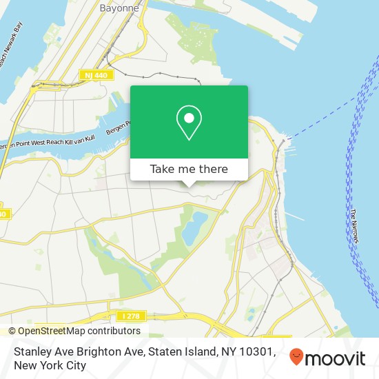 Mapa de Stanley Ave Brighton Ave, Staten Island, NY 10301