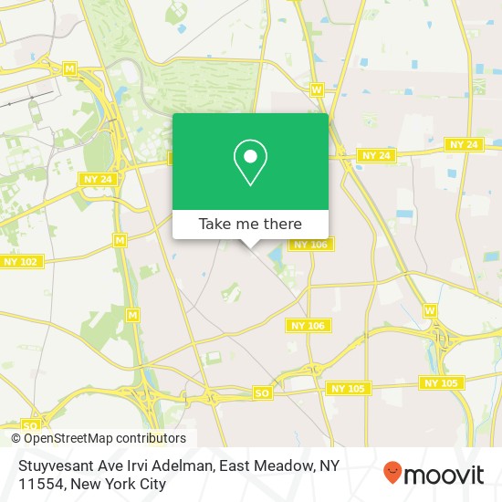 Mapa de Stuyvesant Ave Irvi Adelman, East Meadow, NY 11554