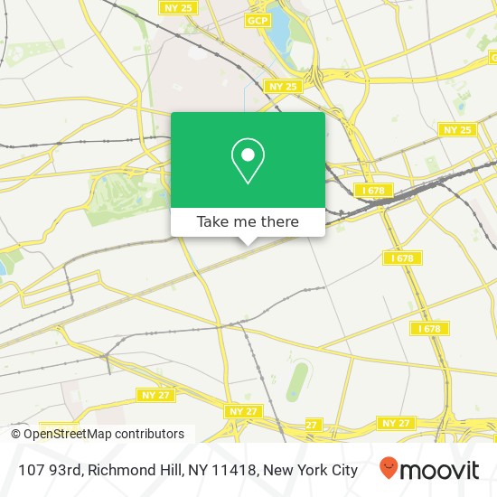 Mapa de 107 93rd, Richmond Hill, NY 11418