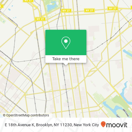 Mapa de E 18th Avenue K, Brooklyn, NY 11230