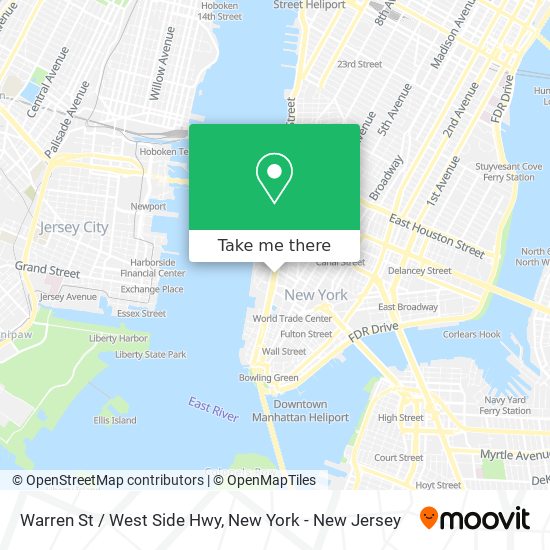 Warren St / West Side Hwy map