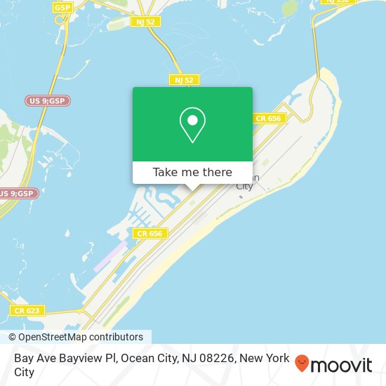 Mapa de Bay Ave Bayview Pl, Ocean City, NJ 08226