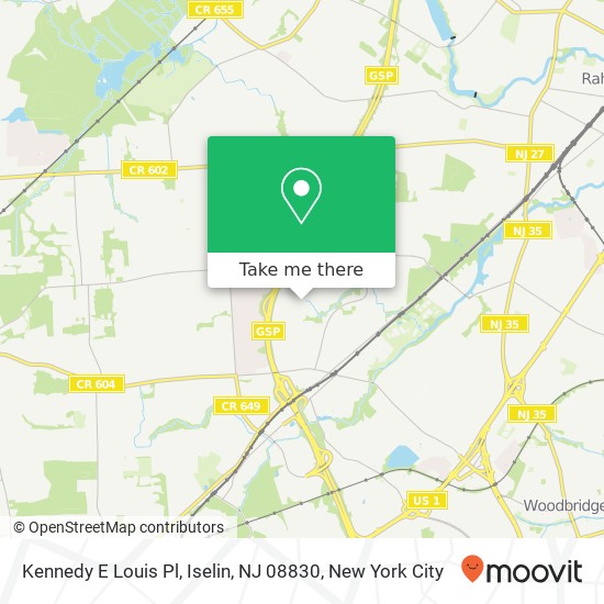 Kennedy E Louis Pl, Iselin, NJ 08830 map