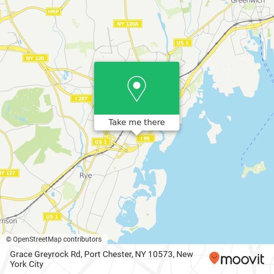 Mapa de Grace Greyrock Rd, Port Chester, NY 10573
