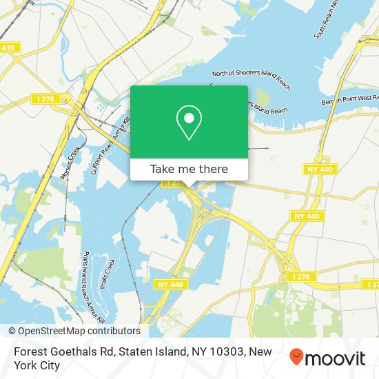 Forest Goethals Rd, Staten Island, NY 10303 map