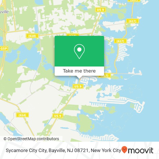Mapa de Sycamore City City, Bayville, NJ 08721
