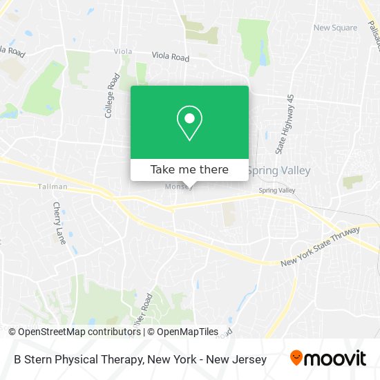 B Stern Physical Therapy map