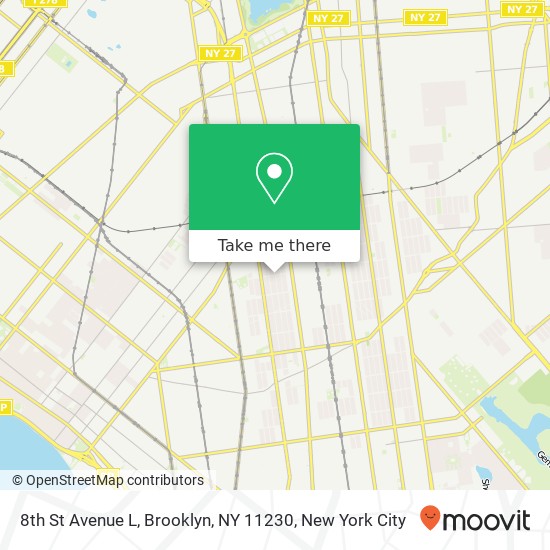 Mapa de 8th St Avenue L, Brooklyn, NY 11230