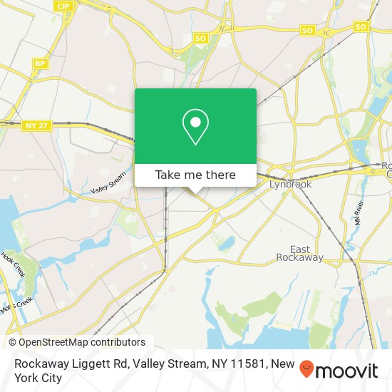 Mapa de Rockaway Liggett Rd, Valley Stream, NY 11581