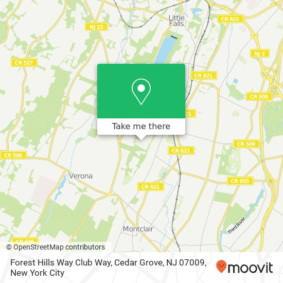 Forest Hills Way Club Way, Cedar Grove, NJ 07009 map