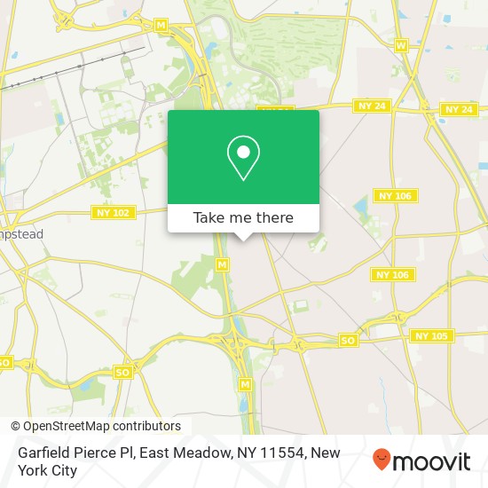 Garfield Pierce Pl, East Meadow, NY 11554 map
