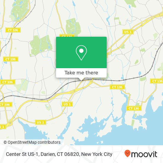 Center St US-1, Darien, CT 06820 map